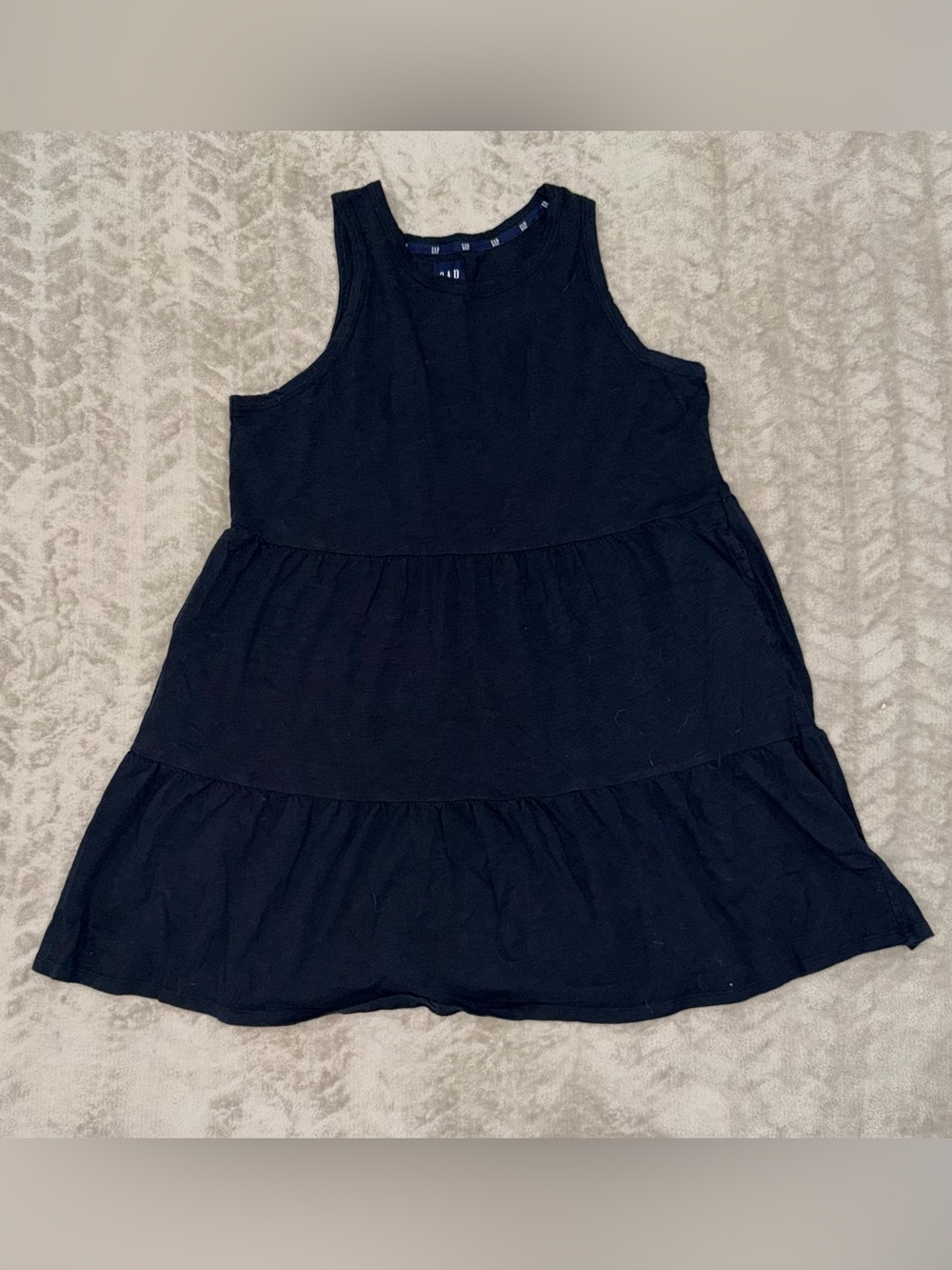 Effortless, chic Gap Black Tiered Tank Dress — Size XL